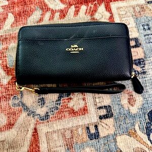 Black coach wristlet